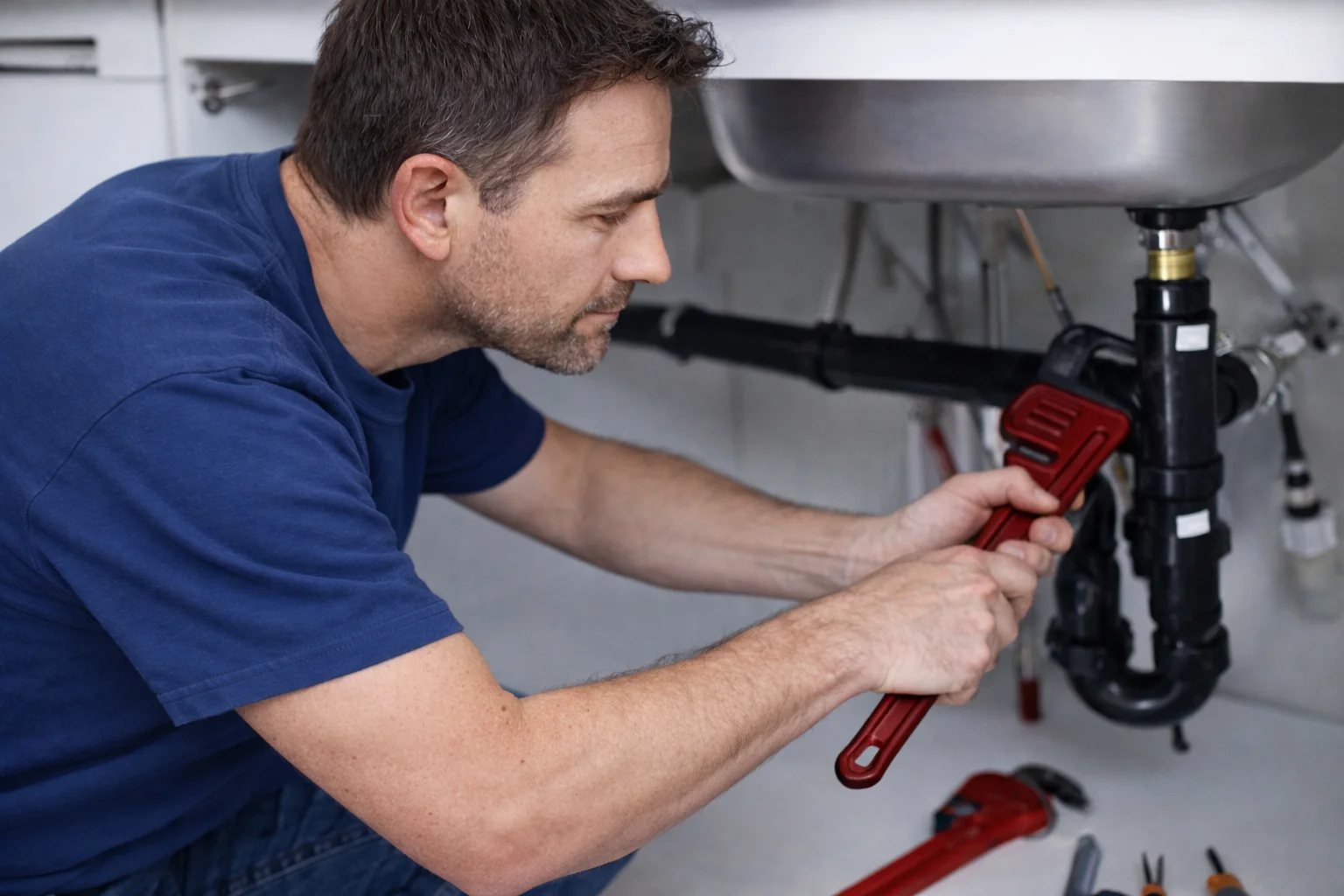 Clogged drain causes illustration