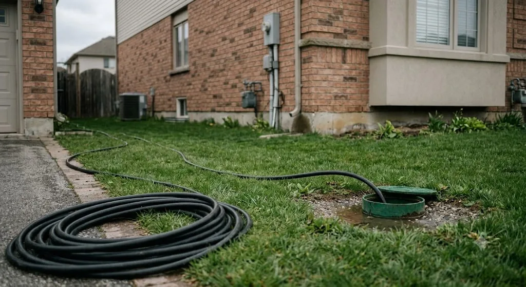 hydro jetting a sewer line in St. Thomas, ON